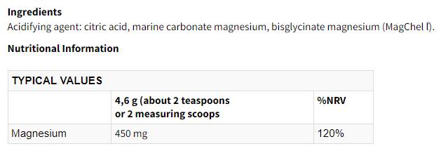 Magnesio Moderno | with Marine Magnesium Carbonate & Magnesium Bisglycinate - 300 grams - Nutra Best Europe