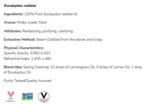 Eucalyptus Radiata Oil | 100% Pure Eucalyptus Radiata - 30 ml - Nutra Best Europe