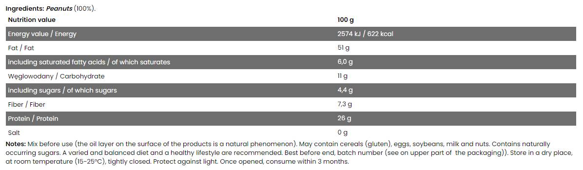 Good Jar / Full of Peanut Butter / Smooth 500 grams - Nutra Best Europe