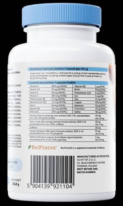 Multivitamin with Yerba Mate - 90 capsules - Nutra Best Europe