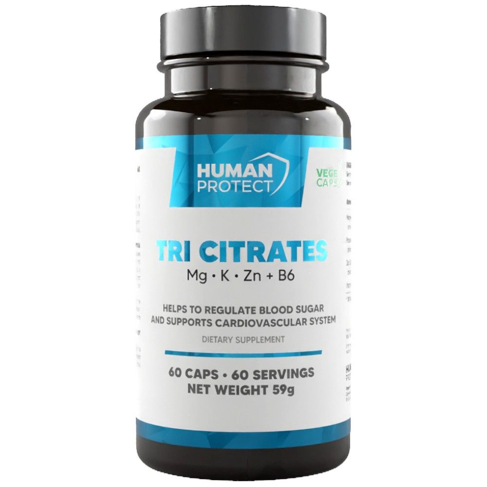 Tri Citrate | Magnesium + Potassium + Zinc - 60 capsules - Nutra Best Europe