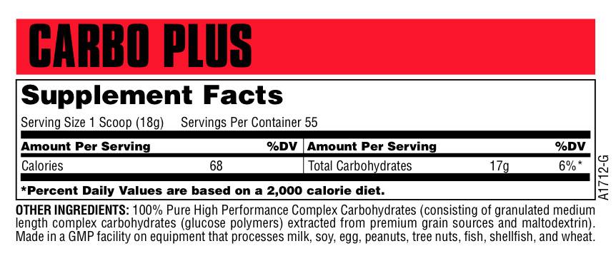 Carbo Plus - 1000 grams - Nutra Best Europe