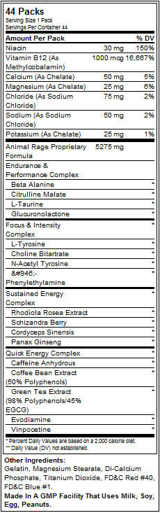 Animal Rage 44 Pack - Nutra Best Europe