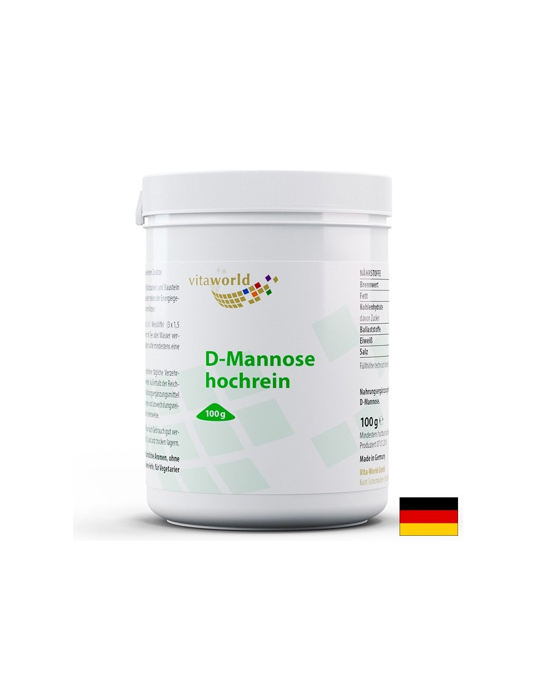 Urinary tract - D-mannose (from corn), 100 g powder - Nutra Best Europe