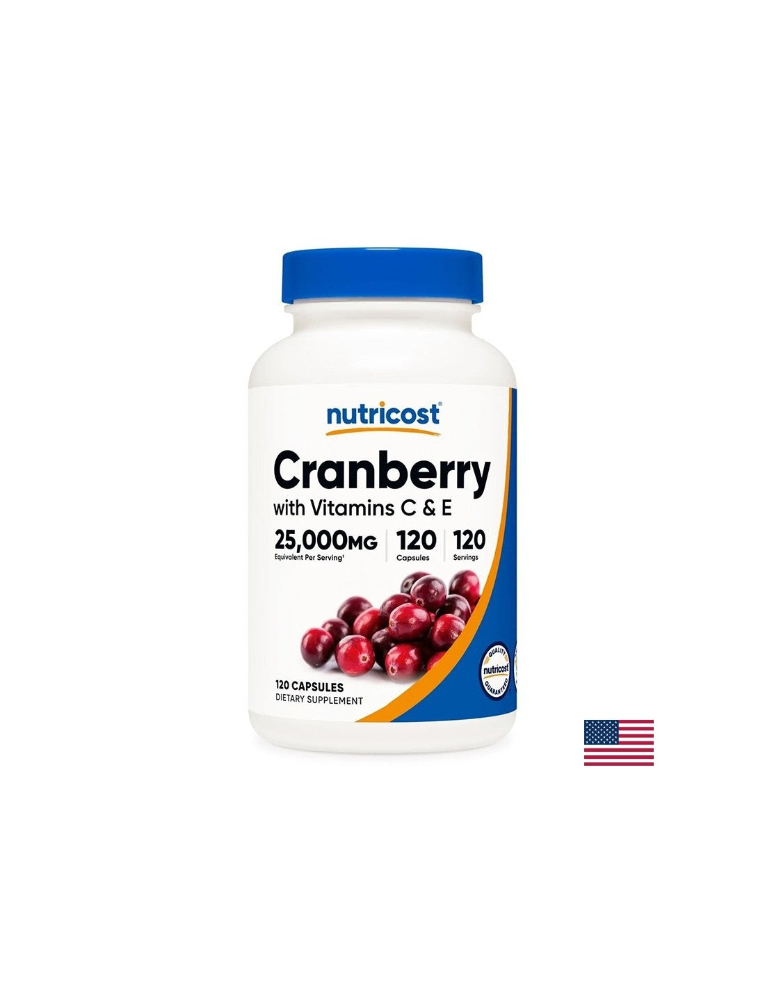 Urinary health - Cranberry 500 mg + vitamin C and E, 120 capsules - Nutra Best Europe