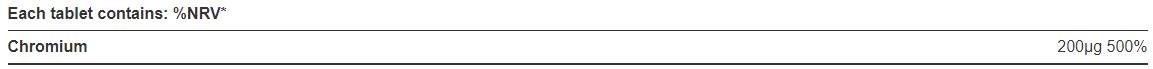 Chromium Picolinate 200 mcg - 250 Tablets - Nutra Best Europe