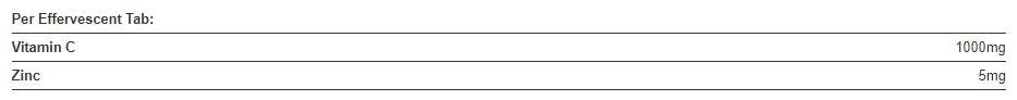 Vitamin C & Zinc Effervescent - 20 soluble tablets - Nutra Best Europe
