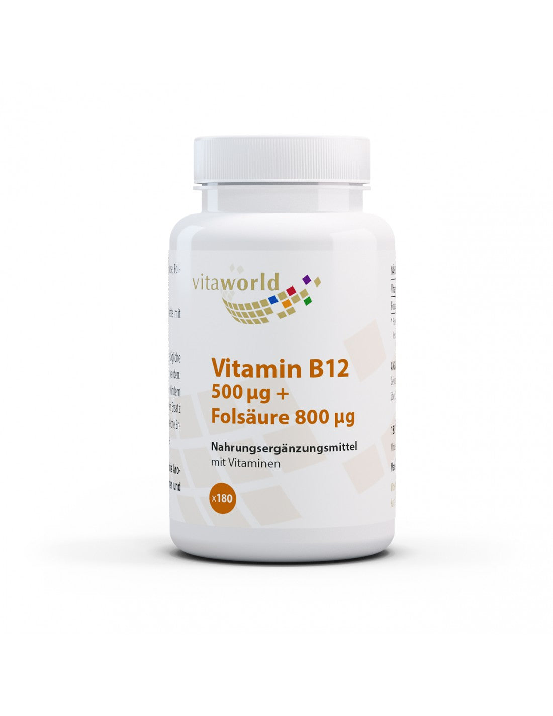 Vitamin B12 + Folsäure / Vitamin B12 + Folic acid, 180 tablets - Nutra Best Europe