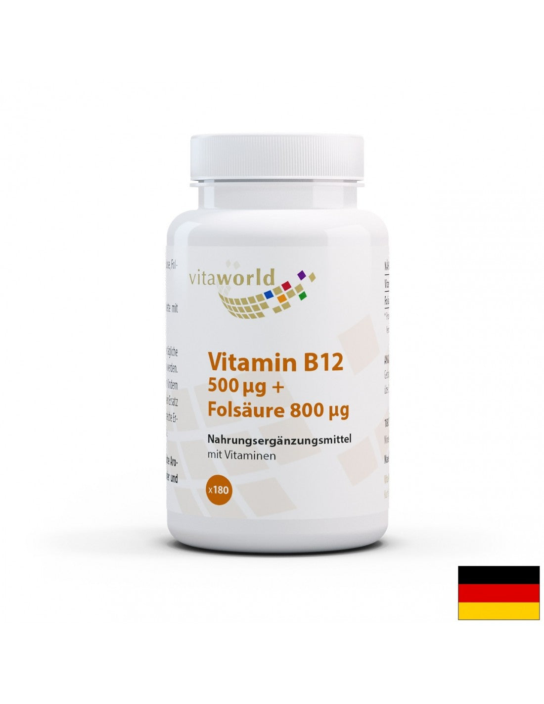 Vitamin B12 + Folsäure / Vitamin B12 + Folic acid, 180 tablets - Nutra Best Europe
