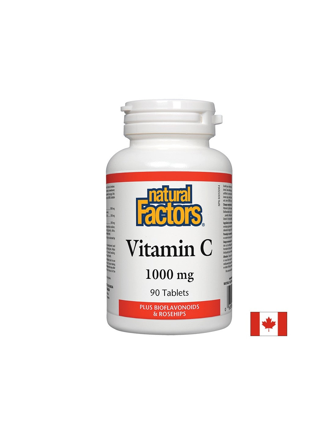 Vitamin C 1000 mg Bioflavonoids and Rosehips / Vitamin C 1000 mg with Rosehip and Bioflavones x 90 tablets Natural Factors - Nutra Best Europe