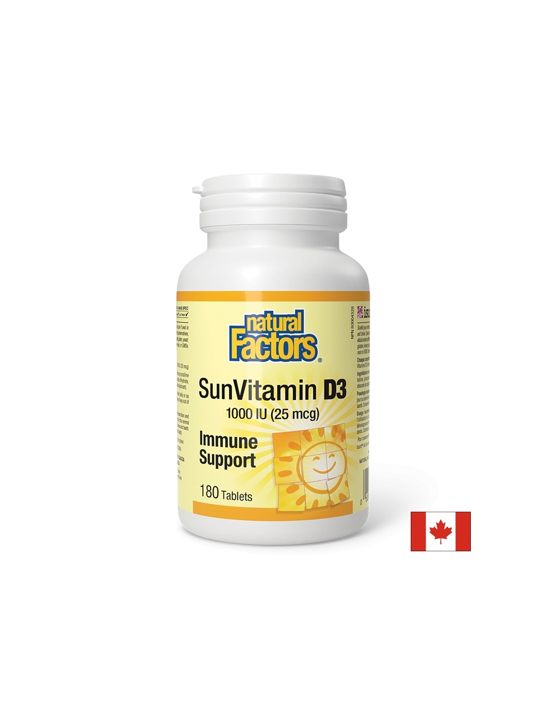 SunVitamin D3 1000 IU - 180 Tablets - Nutra Best Europe