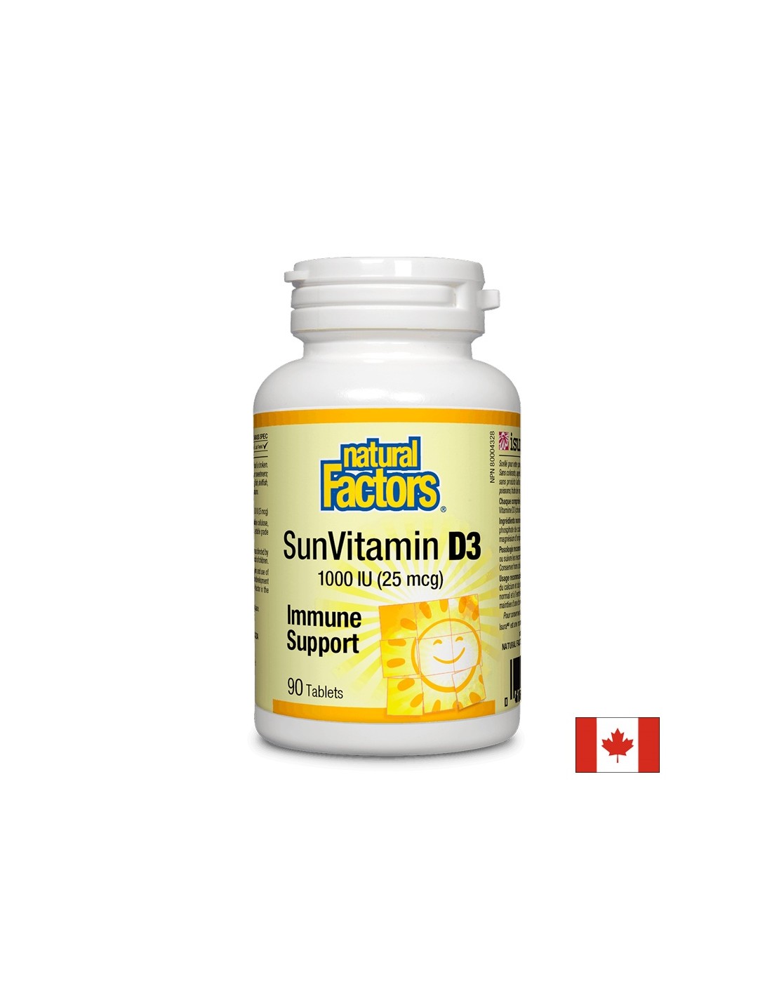 SunVitamin D3 1000 IU - 90 Tablets - Nutra Best Europe
