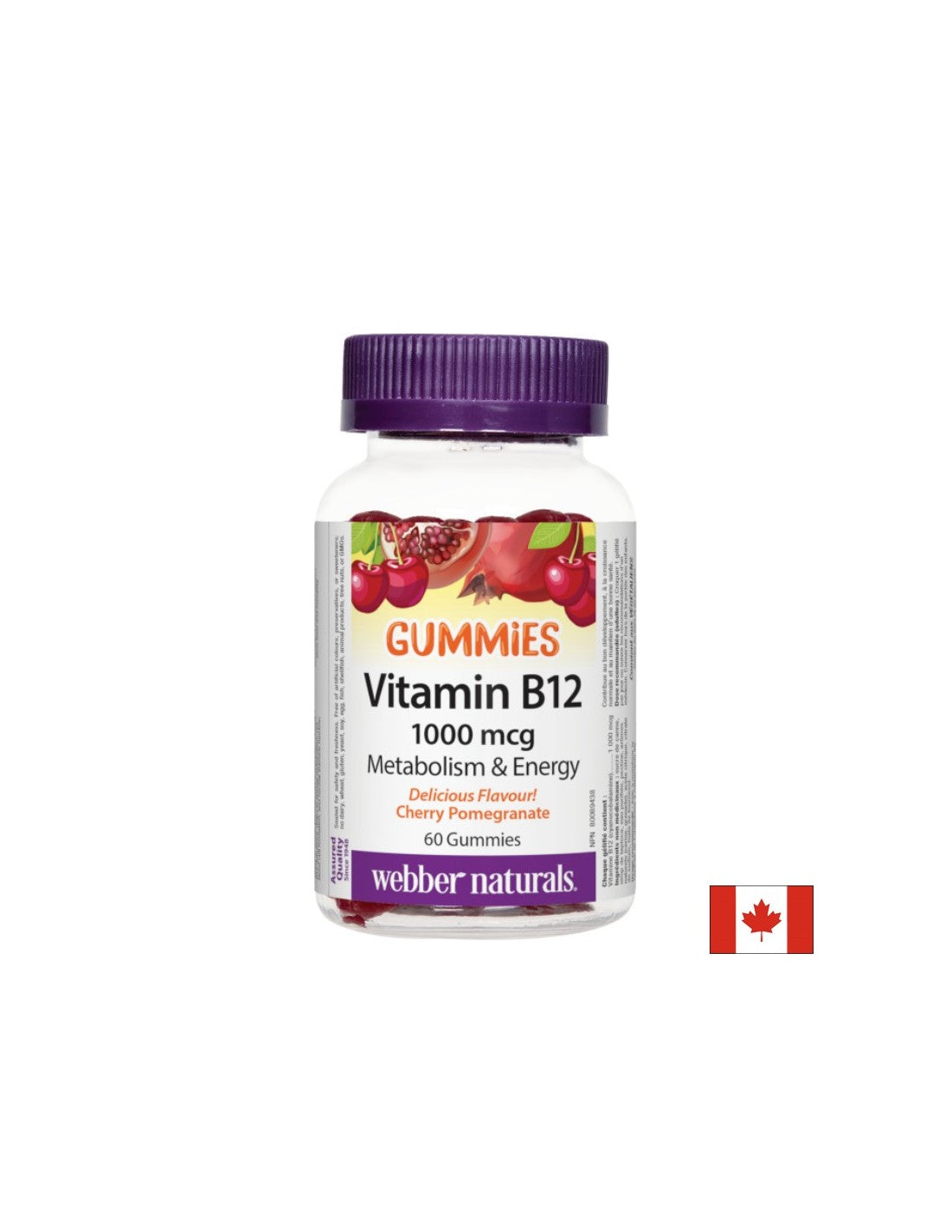 For anemia and to support the nervous system - Vitamin B12 1000 µg, 60 jelly tablets - Nutra Best Europe