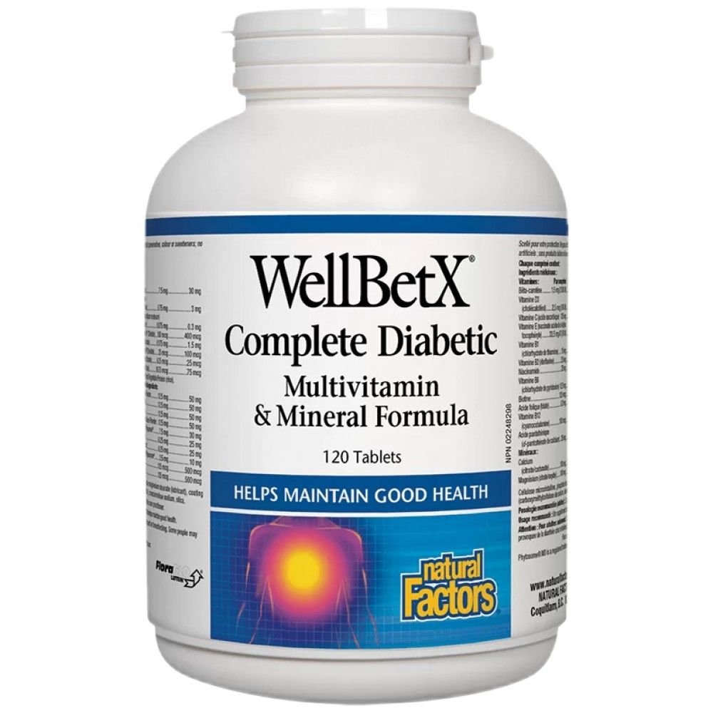 WellBetX® Complete Diabetic - 120 Tablets - Nutra Best Europe