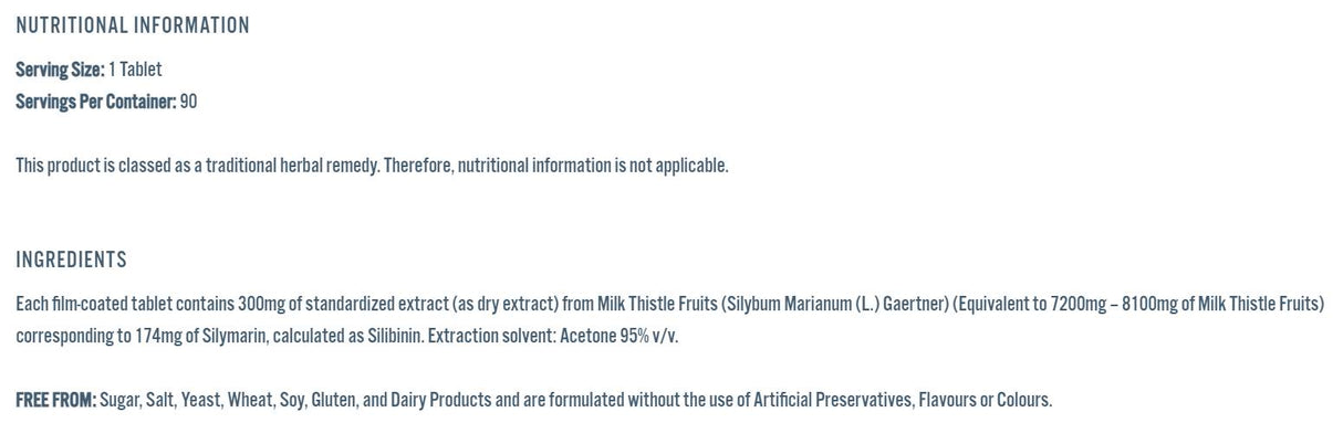 Milk Thistle Vitality - 90 Tablets - Nutra Best Europe