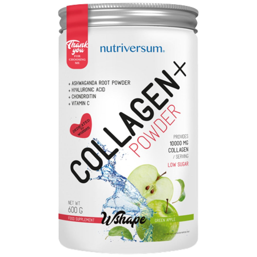 Collagen+ Powder | with Hyaluronic Acid, Chondroitin & Vitamin C - 600 grams - Nutra Best Europe