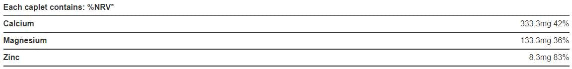 Calcium Magnesium & Zinc - 100 Tablets - Nutra Best Europe