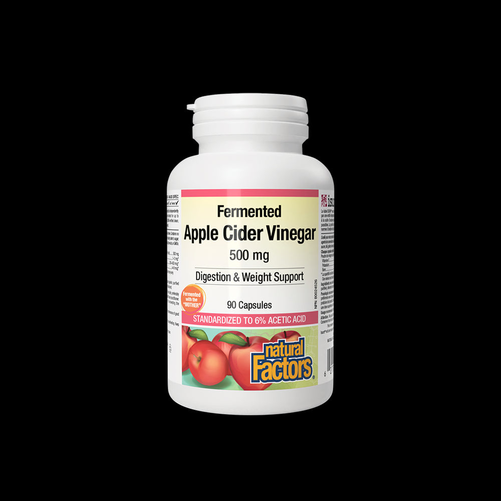 Apple Cider Vinegar 500 mg x 90 capsules Natural Factors - Nutra Best Europe