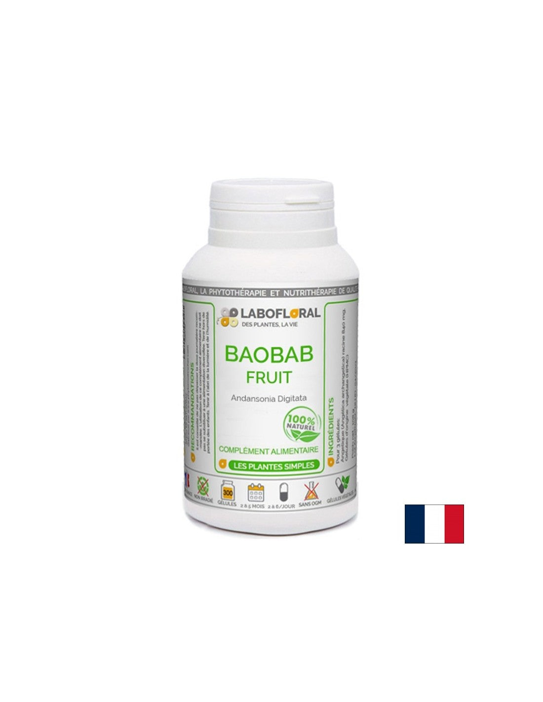 Healthy weight loss and gastrointestinal health - Baobab (fruit pulp), 50 capsules - Nutra Best Europe