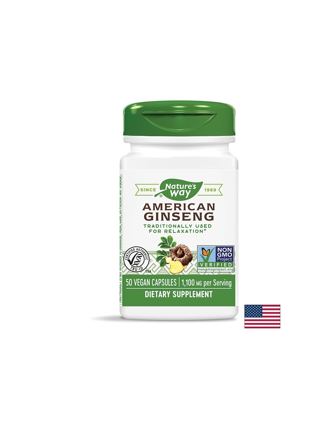 American Ginseng 550 mg - 50 capsules - Nutra Best Europe