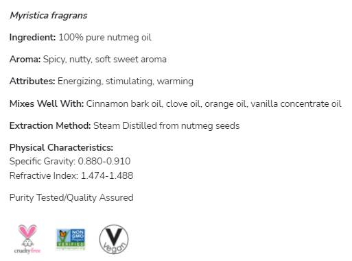 Nutmeg Oil | 100% Pure Myristica Fragrans - 30 ml - Nutra Best Europe
