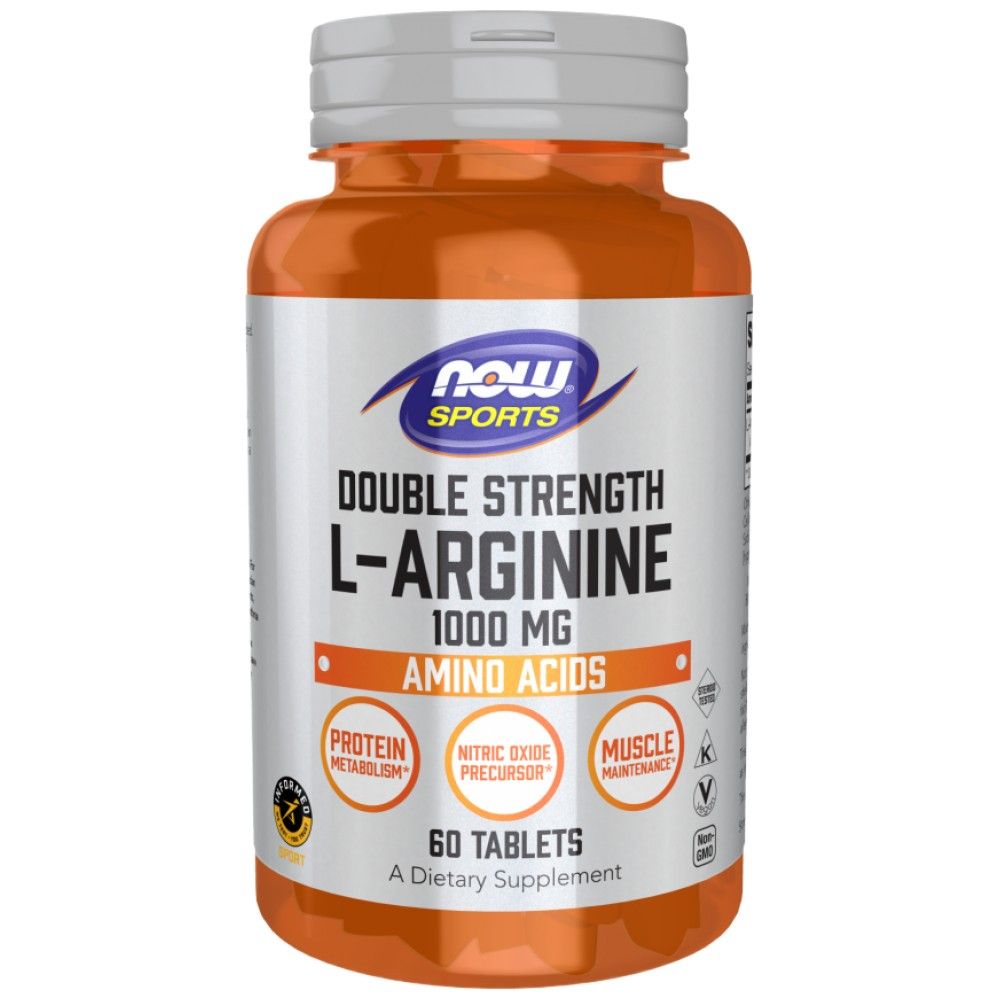 L-Arginine 1000 mg / Double Strength - 60 Tablets - Nutra Best Europe