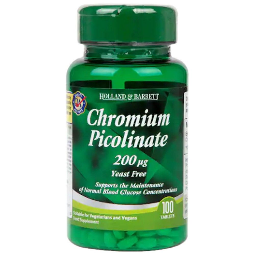 Chromium Picolinate 200 mcg - 100 Tablets - Nutra Best Europe