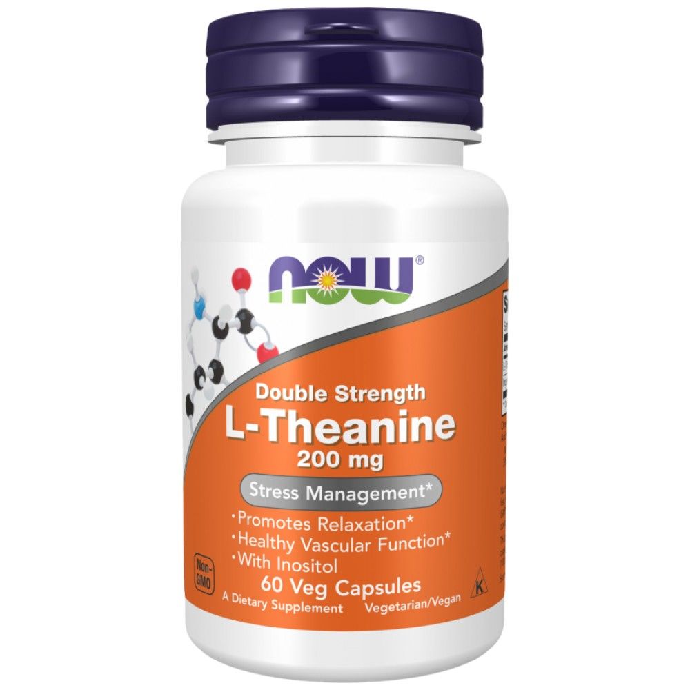 L-Theanine 200 mg / Double Strength - 120 capsules - Nutra Best Europe