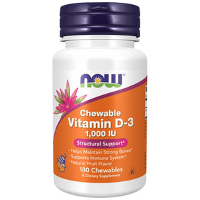 Vitamin D-3 1000 IU | Chewable - 180 Chewable Tablets - Nutra Best Europe