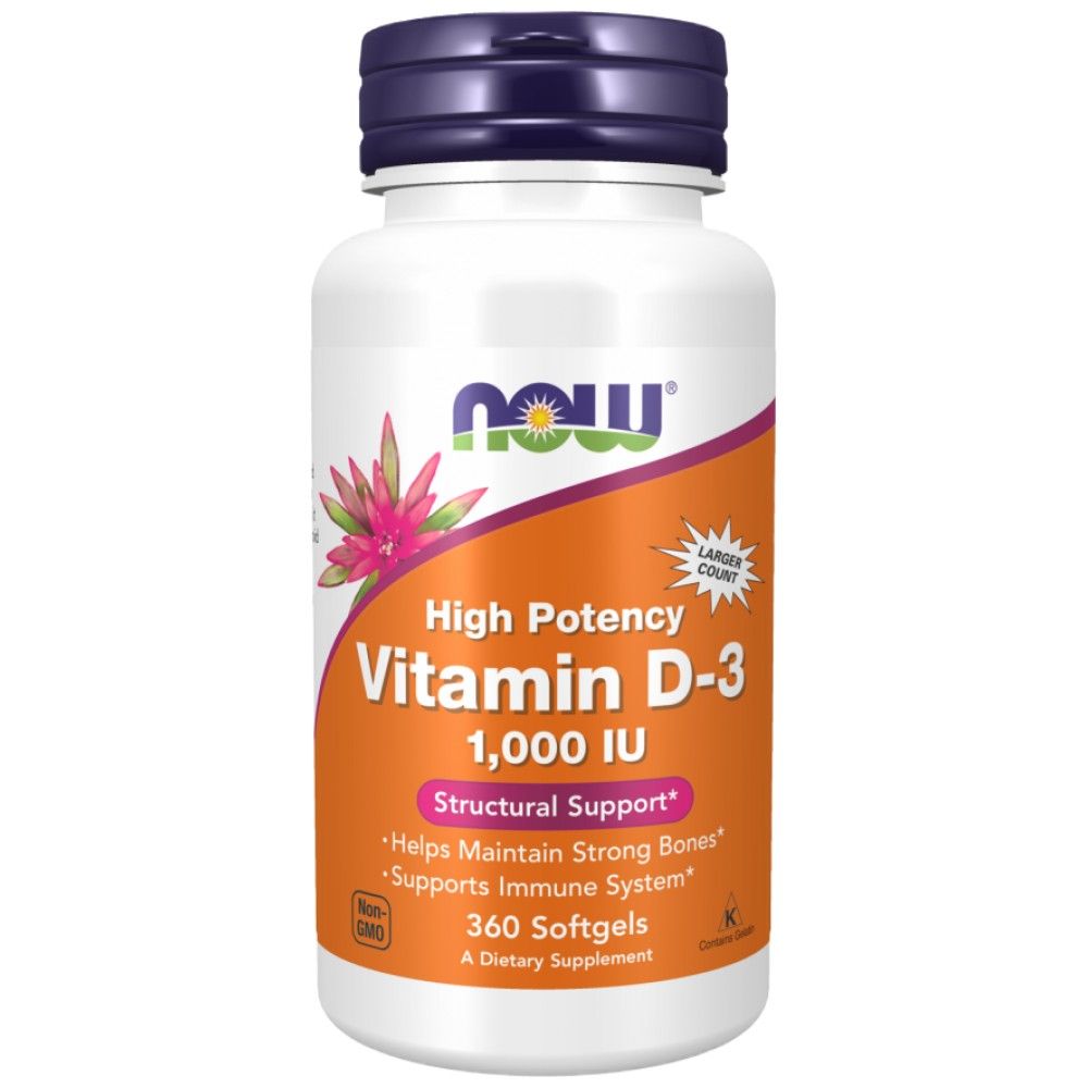 Vitamin D-3 1000 IU - 180 Gel capsules - Nutra Best Europe