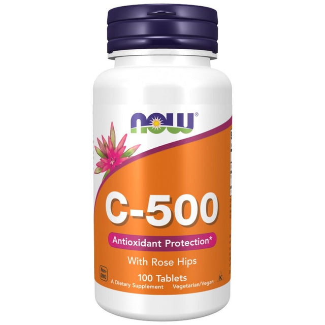 Vitamin C-500 with Rose Hips - 100 Tablets - Nutra Best Europe