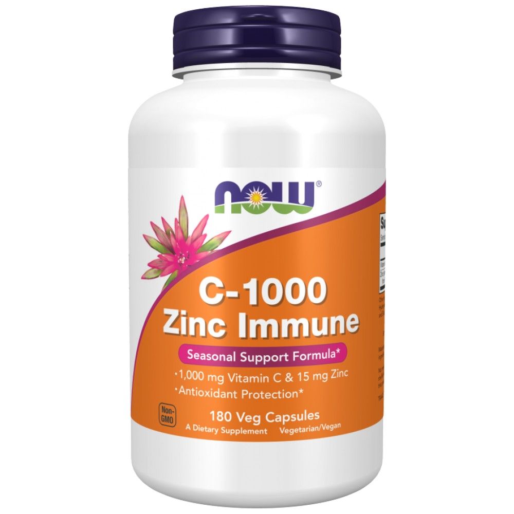 C-1000 Zinc Immune | Vitamin C + Zinc Bisglycinate - 90 capsules - Nutra Best Europe