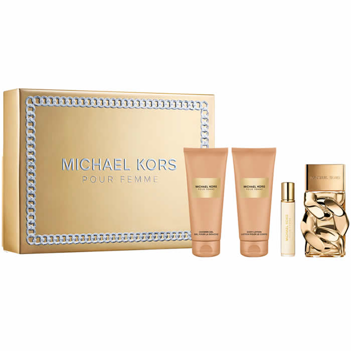 Michael Kors Pour Femme Eau De Parfum Spray 100ml Set 4 Pieces - Nutra Best Europe