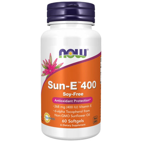 Vitamin E / Sun-E 400 IU - 60 Gel Capsules - Nutra Best Europe