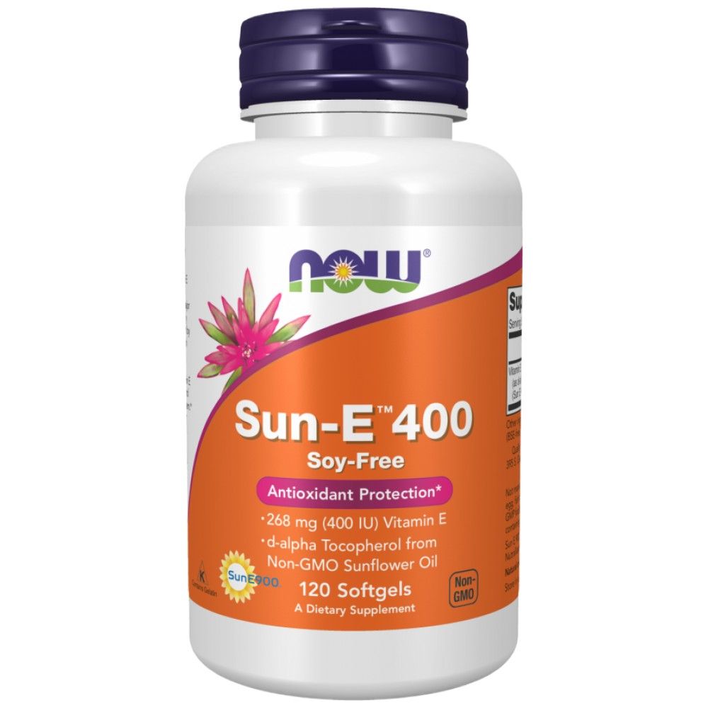 Vitamin E / Sun-E 400 IU - 120 Gel Capsules - Nutra Best Europe