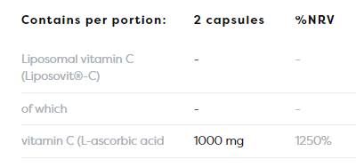 Liposomal Vitamin C 1000 mg - 120 capsules - Nutra Best Europe