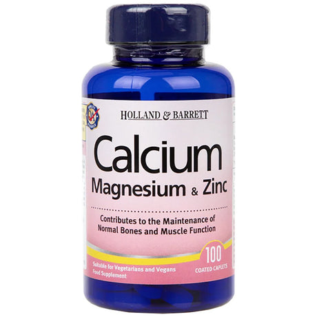 Calcium Magnesium & Zinc - 100 Tablets - Nutra Best Europe