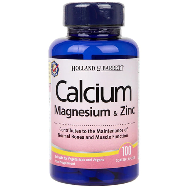 Calcium Magnesium & Zinc - 100 Tablets - Nutra Best Europe