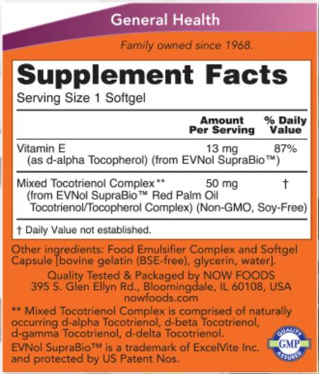 Red Palm Tocotrienols 50 mg - 60 Softgels - Nutra Best Europe