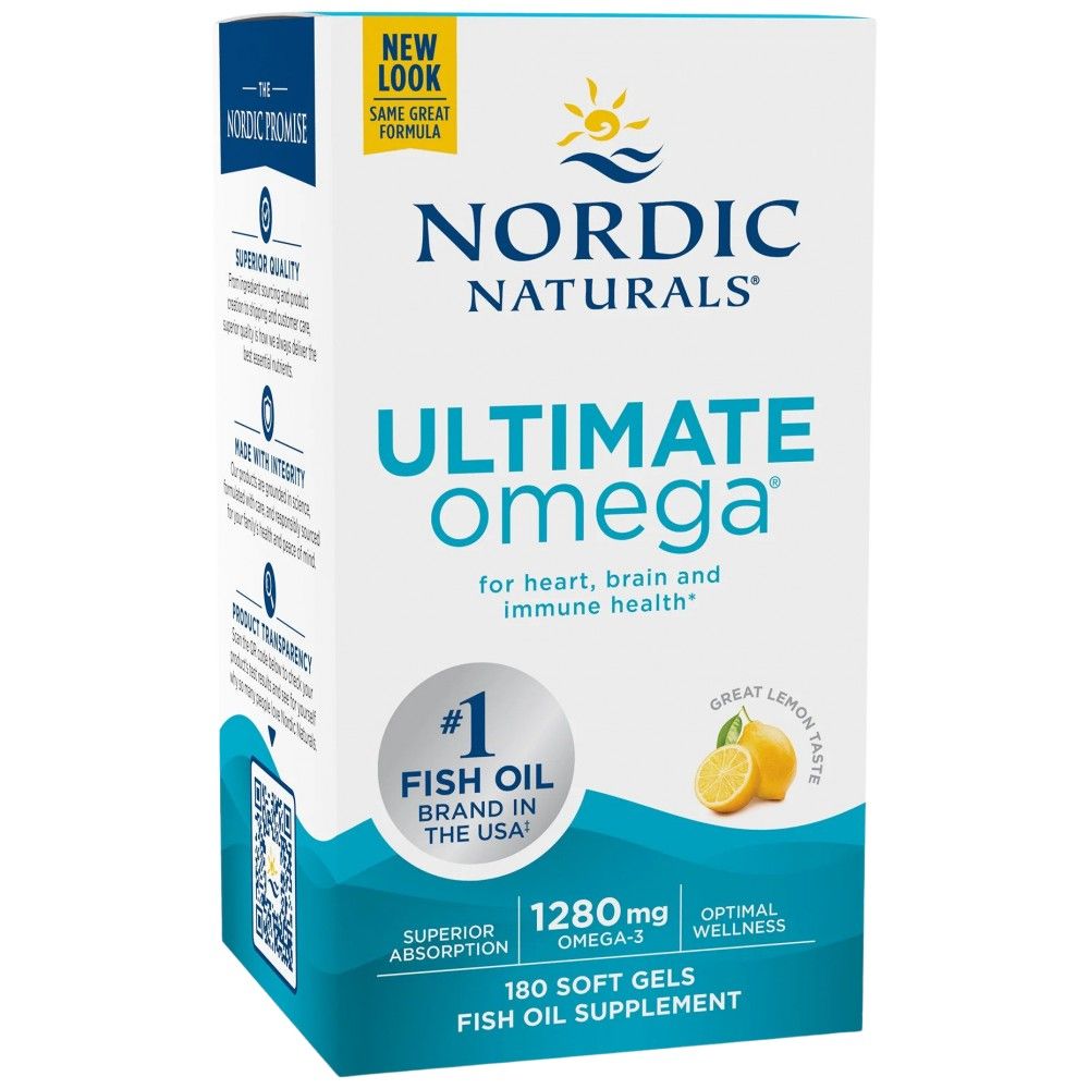 Ultimate Omega 1280 mg - 180 Gel capsules - Nutra Best Europe
