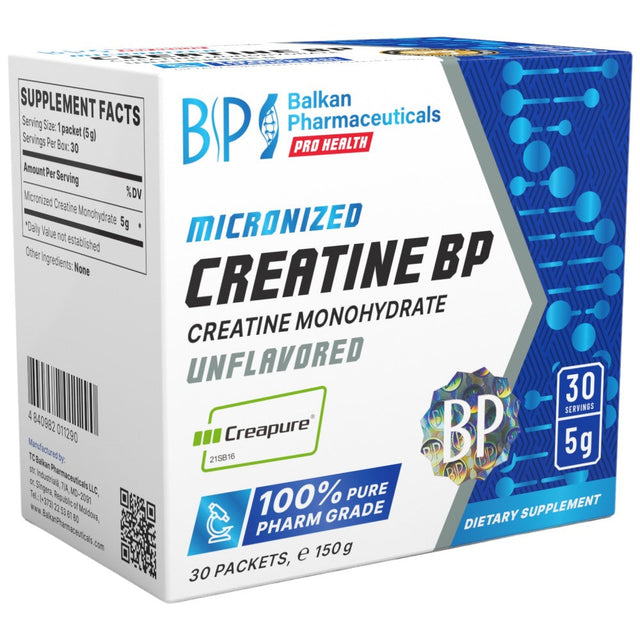 Creatine BP Sachets | Creapure® - 30 x 5 grams - Nutra Best Europe