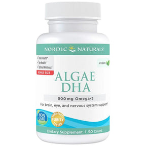 Algae DHA 500 mg - 90 Gel capsules - Nutra Best Europe