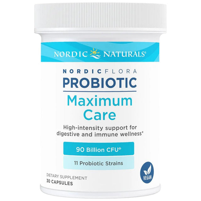 Nordic Flora Probiotic Maximum Care | 90 Billion Active Cells - 30 capsules - Nutra Best Europe