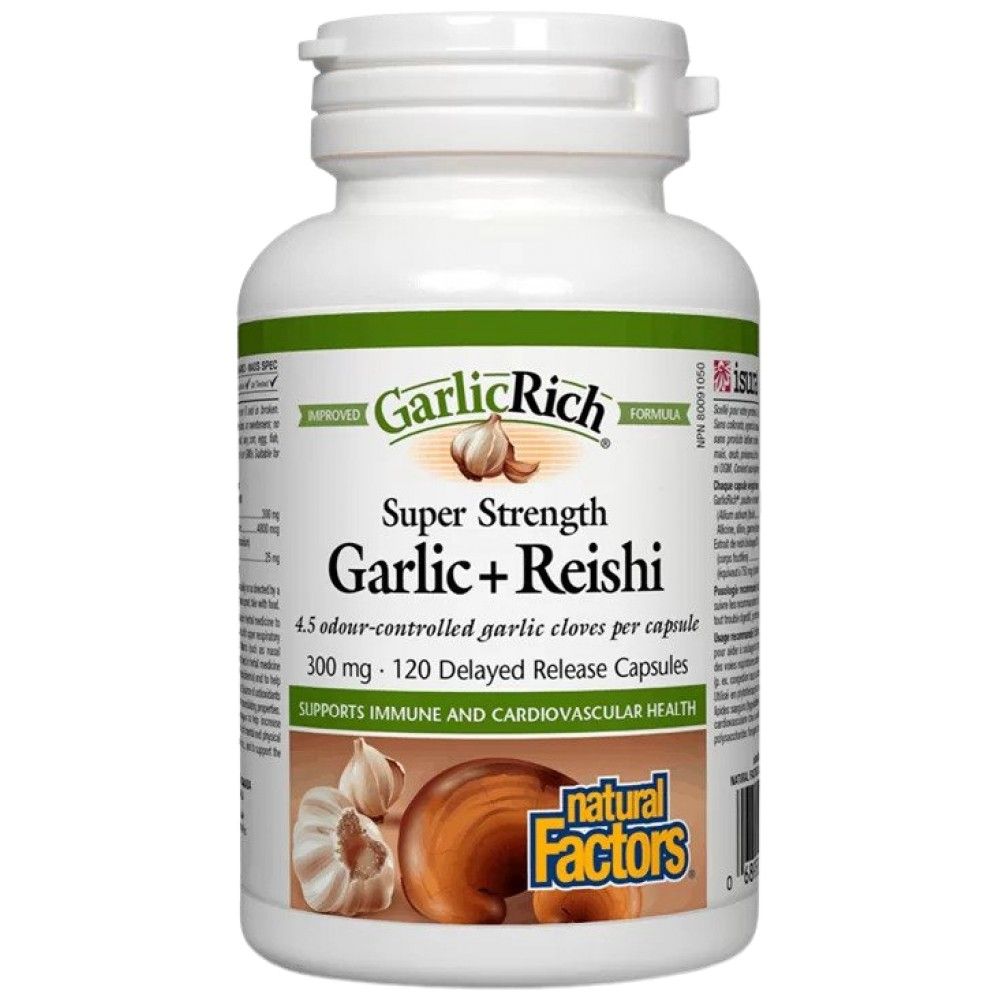 GarlicRich® Super Strength | Garlic Plus Reishi - 120 capsules - Nutra Best Europe
