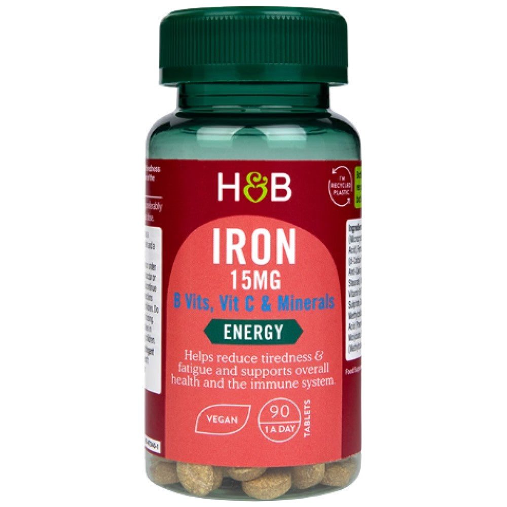 Iron 15 mg | With Vitamins & Minerals - 90 Tablets - Nutra Best Europe