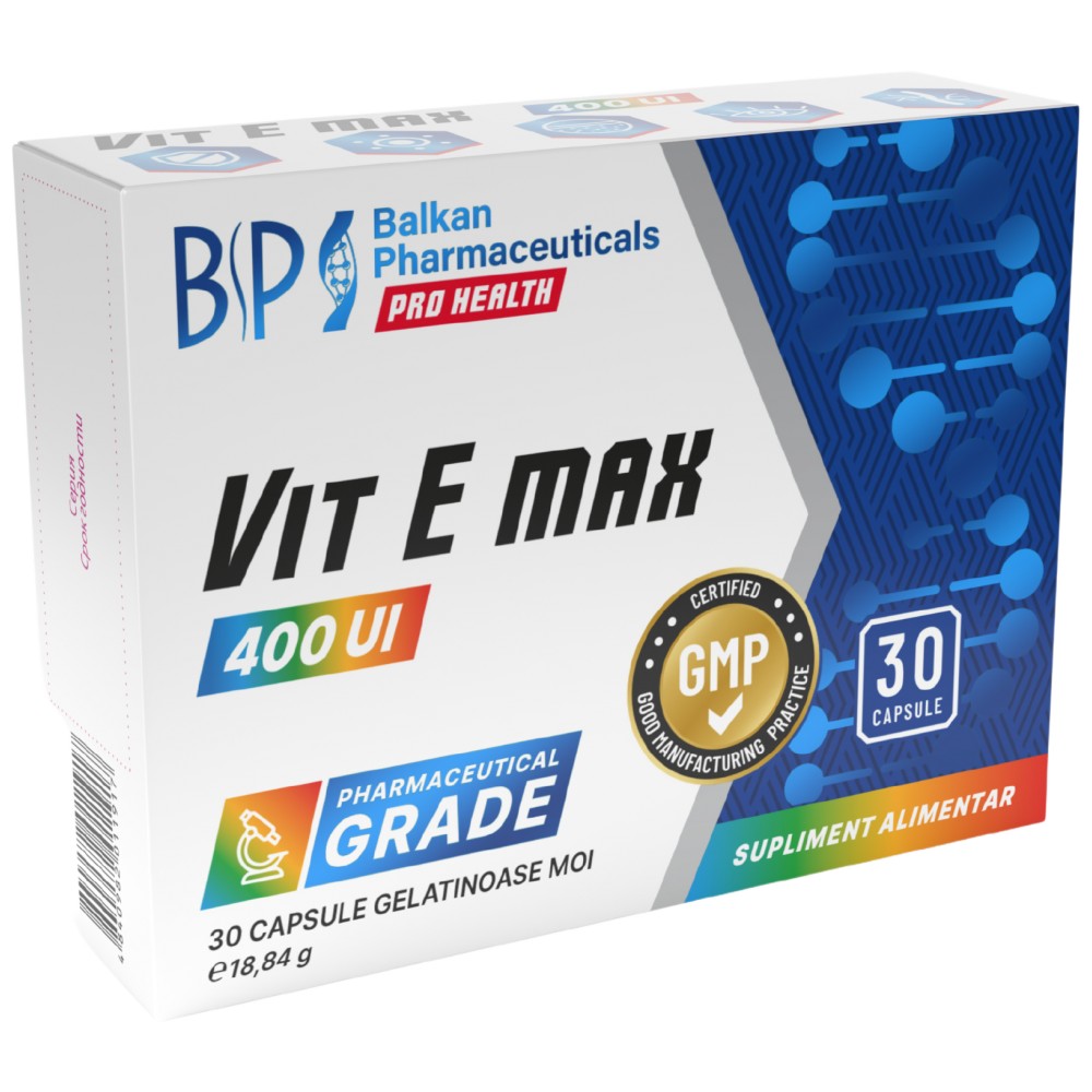 Vit E Max 400 IU - 30 capsules - Nutra Best Europe