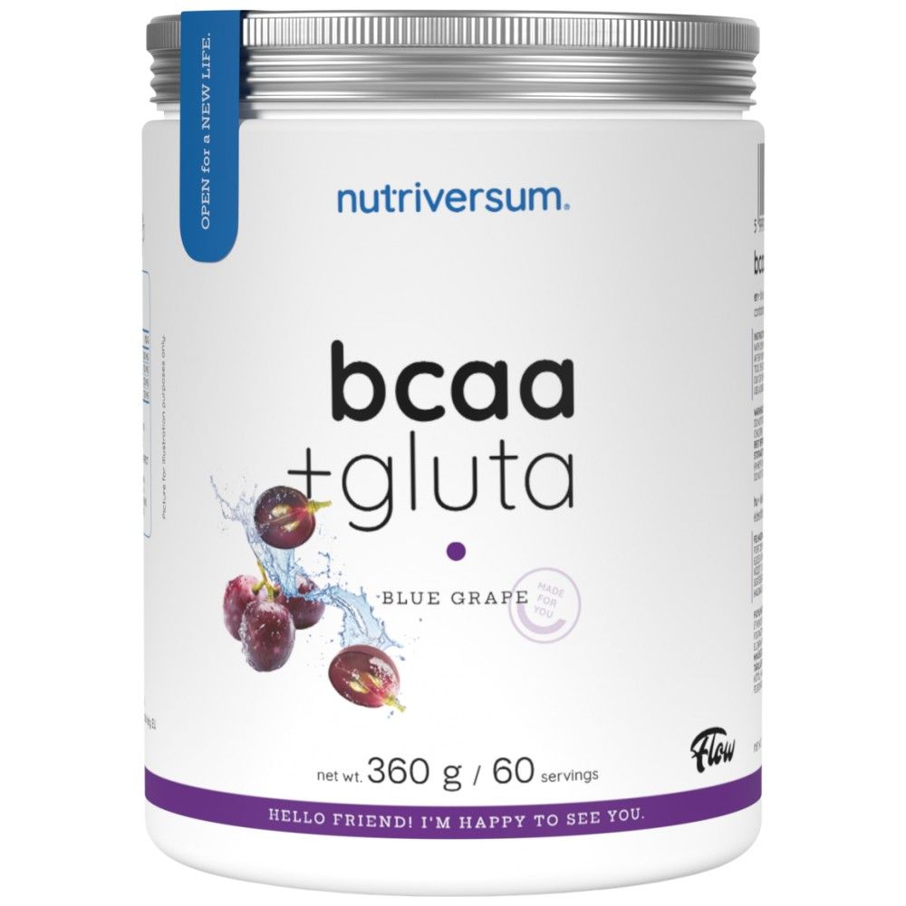 BCAA + Gluta Powder | Flow - 360 grams - Nutra Best Europe