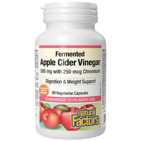 Fermented Apple Cider Vinegar 500 mg | Plus Chromium 250 mcg - 90 capsules - Nutra Best Europe