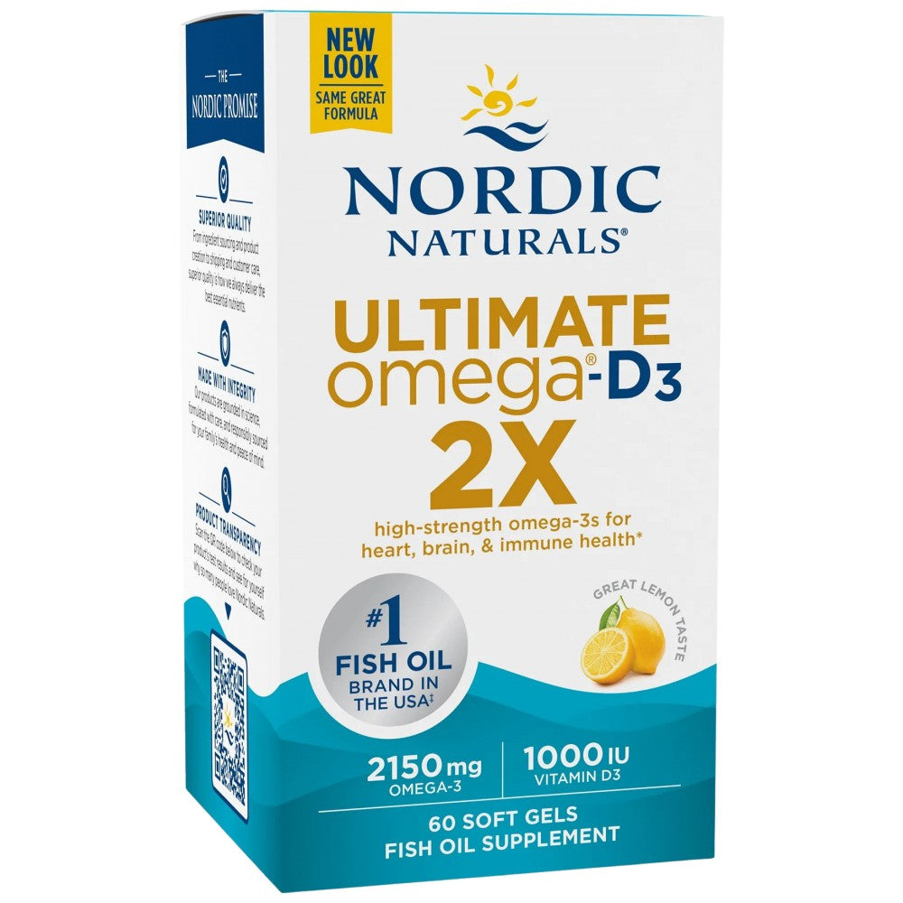 Ultimate Omega 2X 2150mg | With Vitamin D3 - 60 Gel capsules - Nutra Best Europe