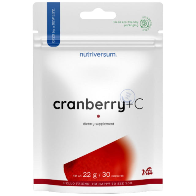 Cranberry Caps + Vitamin C - 30 capsules - Nutra Best Europe